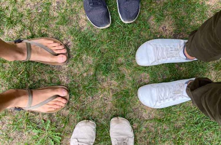 4 different type of minimal shoes.